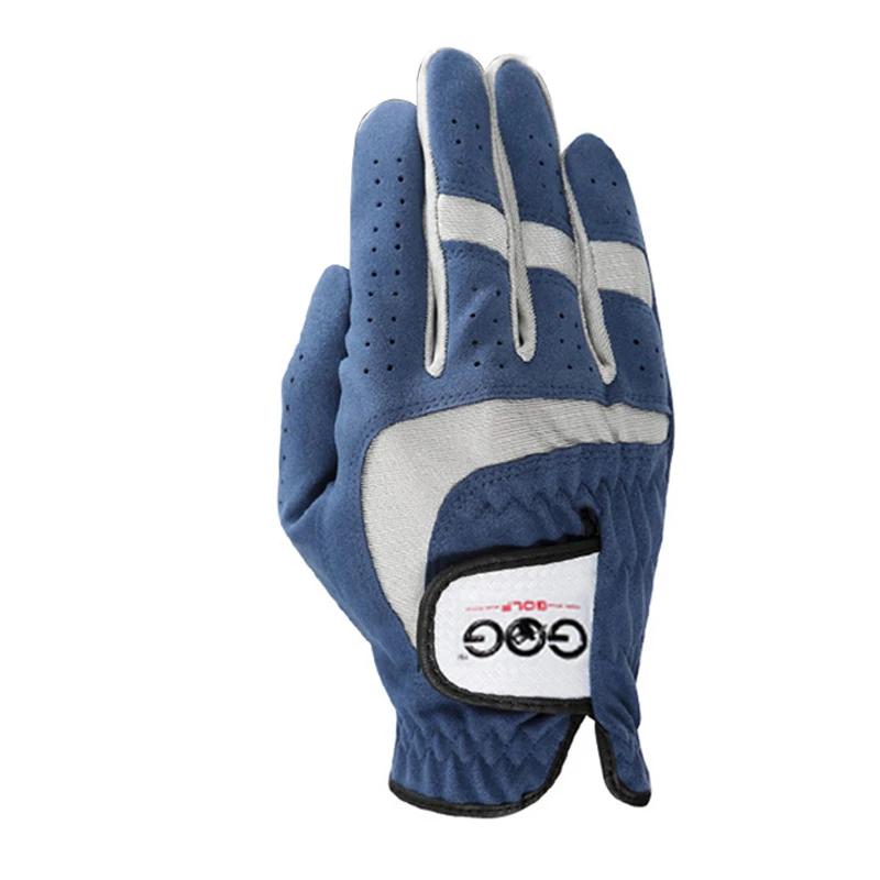 Luva de golfe para homens 1pc azul esporte tecido respirável mão esquerda direita nova marca dropship fita mágica luva tênis beisebol - Image 1