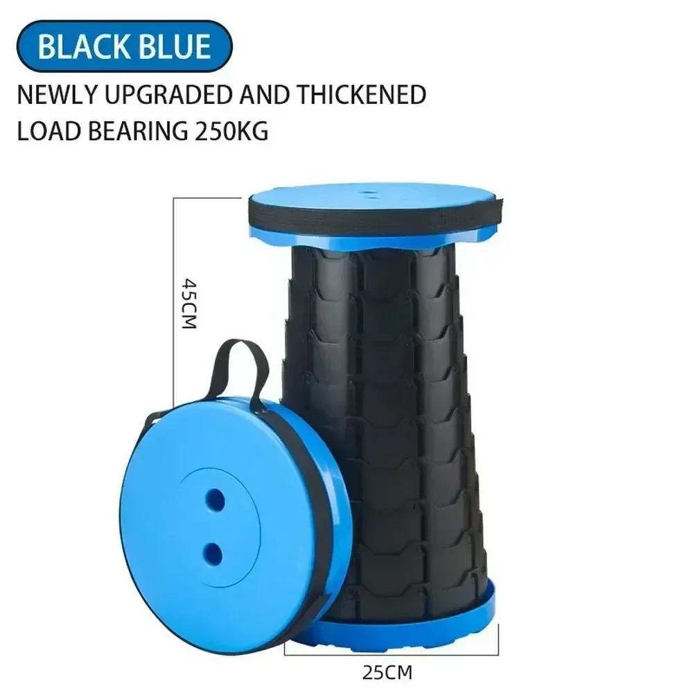 Banquinho telescópico dobrável para acampar, leve, plástico, retrátil, cadeira dobrável para interior e exterior - Image 1