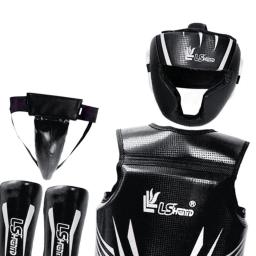 Boxe Body Protector Groin Protector, Taekwondo Proteção Gear para Grappling Muay Thai, Home Gym Fitness Exercício, 5 pcs - Image 5