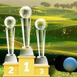 Crystal Glass Golf Trophy para adultos e crianças, troféus de bola, mesa e desktop Decor, torneio, 9x2.8" - Image 5