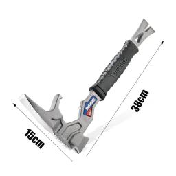 Multifuncional Hard Hammer com Crowbar, Fire Rescue Tool, Demolition Hand Tool, Outdoor - Image 6