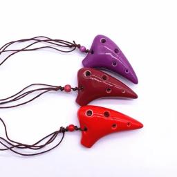 Ocarina 6 buracos cerâmica profissional amante da música mini ocarina com cordão música instrumento musical - Image 2