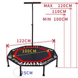 Trampolim adulto dobrável interior, equipamentos Fitness, 122cm diâmetro, 48" - Image 1