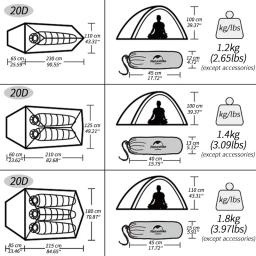 Naturehike barraca de acampamento barraca naturehike cloud up 2 ultralight tenda dobravel cloud up 1 barraca 2 pessoas ultraleve barraca camping 1 pessoas prova de água barraca de camping impermeável outdoor camping - Image 5