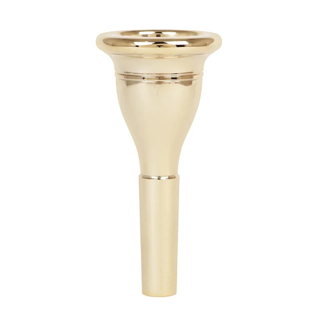 Grande Holding Horn Boquilha, Peças De Música, Tuba Baixo, Acessórios De Instrumentos De Latão, Prateado, Dourado, 13.3mm, No. 7 - Image 1