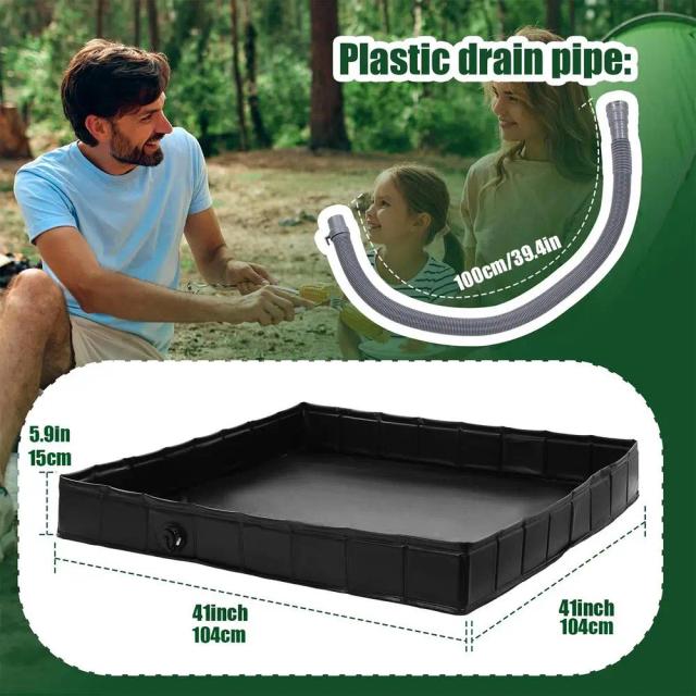 Base de Chão Dobrável à Prova D'Água para Chuveiro de Acampamento e Manutenção dos Pés Limpos com Privacidade ao Ar Livre