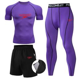 Secagem Rápida Respirável Top e Shorts Calças Set, Moda Sportswear, Swimwear, Ciclismo, Esportes, Fitness, Novo, 3 Pcs, 2024 - Image 4