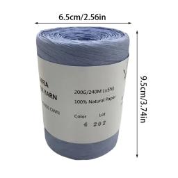 RAFFIA-Decoração Para Casa Fios De Tricô, Suprimentos De Cordão Trançado, Corda De Papel De Fibra, Saco De Verão DIY, 100% Natural, 240m - Image 6