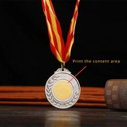 Medalha de Metal de Alto Grau, Ouro, Prata e Bronze, Comemorativa para Eventos Esportivos Escolares Impressão Gratuita - Image 2