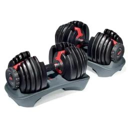 Conjunto de halteres ajustáveis portáteis unissex 24KG do equipamento de treinamento de fitness do Gym para casa - Image 2