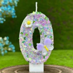 DIY Velas de Aniversário para Meninas, Decorações de Bolo Vela, Borboleta e Flores, Aniversário Infantil, Room Decor, 0-9 Dígitos - Image 4