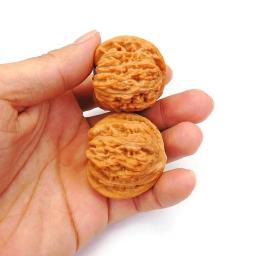 1 par de fitness handebol antiderrapante treinamento leve bola de saúde de nogueira selvagem para idosos terapia de relaxamento cromo massagem de mão - Image 3