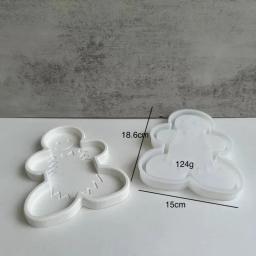 Molde De Bandeja De Concreto De Gesso Para Decoração De Natal, Homem De Gingerbread, Sino De Muleta, Molde De Silicone, DIY, Bonito, Festa, Feriado, Decoração De Casa - Image 5