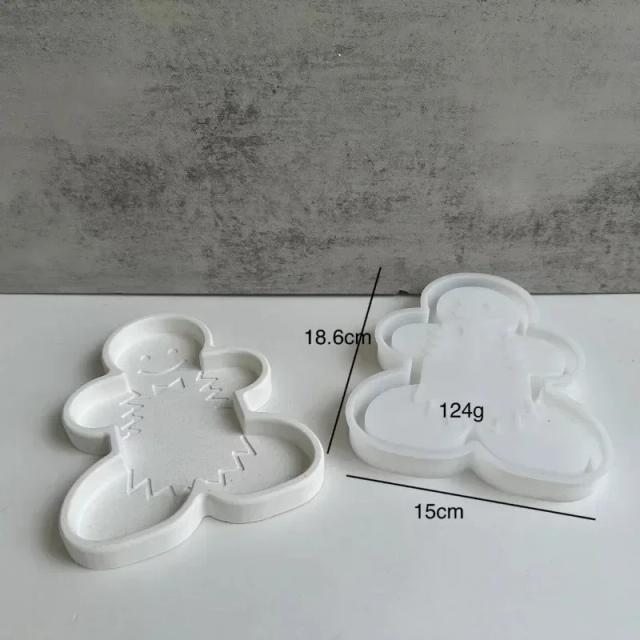 Molde de Silicone para Decoração de Natal: Homem de Gingerbread e Sino de Muleta para DIY Festivo e Charmoso