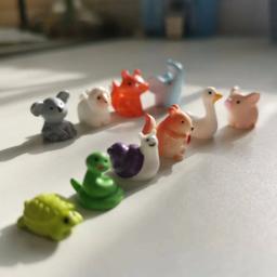 Fairy Garden Miniature Figurine, Animal, Floresta, Jardim, Fada, Musgo, Decoração do terrário, Artesanato DIY, Bonsai, Doll House Suprimentos, 10pcs - Image 3