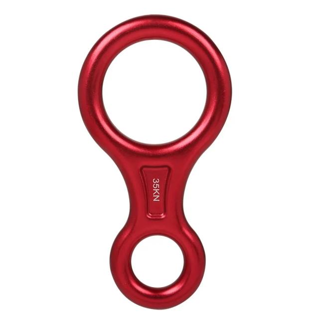 Carabina de Alumínio para Escalada com Dispositivo Belay, Descensor em Forma de 8, 35kN - Equipamento Ideal para Rapel e Rigging Downhill