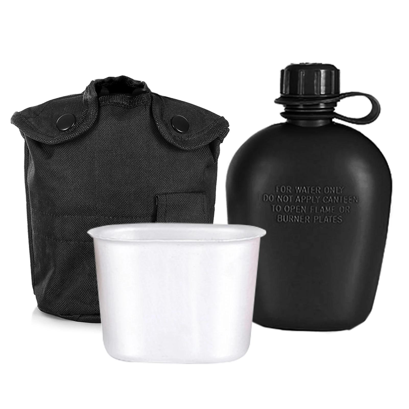 Garrafa de água tática ao ar livre, Chaleira Cantina com Bolsa, Cup Set for Camping, Caminhadas, Mochila, Sobrevivência - Image 1