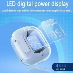 Novo t2 tws sem fio bluetooth fone de ouvido transparente enc power display digital fones som estéreo para todos os smartphones - Image 4