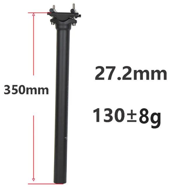 ELITA ONE Espigão de Selim Fibra de Carbono MTB/Estrada Leve 130g Titânio 27.2/30.9/31.6mm