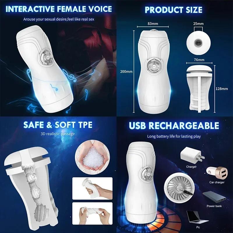 Copo Masturbador Masculino Erótico para Homens, Mordaça na Boca, Boquete Toy, Sex Glass, Vaginas de Silicone, Masterbation, Brinquedos Masculinos, 2024 - Image 1