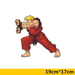 Adesivos de carro para Street Arcade Game, Ryu Ken Masters, Decalques criativos engraçados, Covers Scratches, Auto Tuning Styling, 19cm x 17cm - Image 5