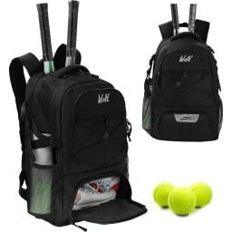WOLT-Mochila de tênis para homens e mulheres, grande bolsa de raquete com compartimento ventilado, detém 2 raquetes, bolsa de tênis - Image 1