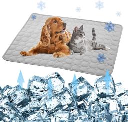 Gato cão fresco cama esteiras verão esteira de resfriamento para gatos cães respirável pet almofada de gelo lavável gatinho sofá almofada gato cão acessórios - Image 1