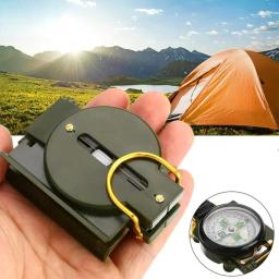 Bússola militar portátil para acampamento ao ar livre, Folding Len, Exército Verde, Caminhadas, Sobrevivência, Viagem, Navegação Precisa, Ferramenta de Expedição - Image 2