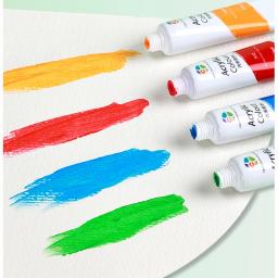 Conjunto de Tinta Acrílica Profissional em Tubos Grandes de 12ml, Pinturas Retratos em Tela, Cores Ricas Vívidas, Artistas, Estudantes, Iniciantes - Image 2