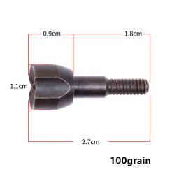 Target Points Dicas para Recurve Composto Bow, Desintegrador Arrow Head, 100 Broadheads Grain, Caça Arrows Martelo, 6 pcs, 12 pcs, 24pcs - Image 3