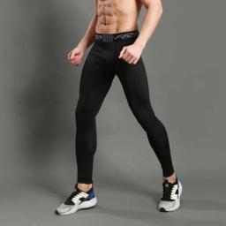 Calças de compressão para homens, secagem rápida, Fit Sportswear, Calças justas, Legging Fitness, Treinamento, Calças Jogging, Leggings de ginástica esportiva - Image 4