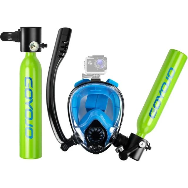 Mini tanque de snorkel para mergulho com cilindros de oxigênio portáteis - Respiração subaquática fácil (0.5L, 2 unidades)