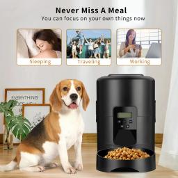 Alimentador automático inteligente Pet, gato e cão Food Dispenser, cronometrado suprimentos de alimentação, botão e aplicativo móvel, disponível disponível, 2L - Image 3