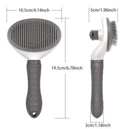 Pente para animais de estimação, agulha de aço inoxidável, remoção de pelos de cães e gatos, flutuante, limpeza de pelos, beleza, cuidados com a pele, escova de limpeza de cães de estimação - Image 6