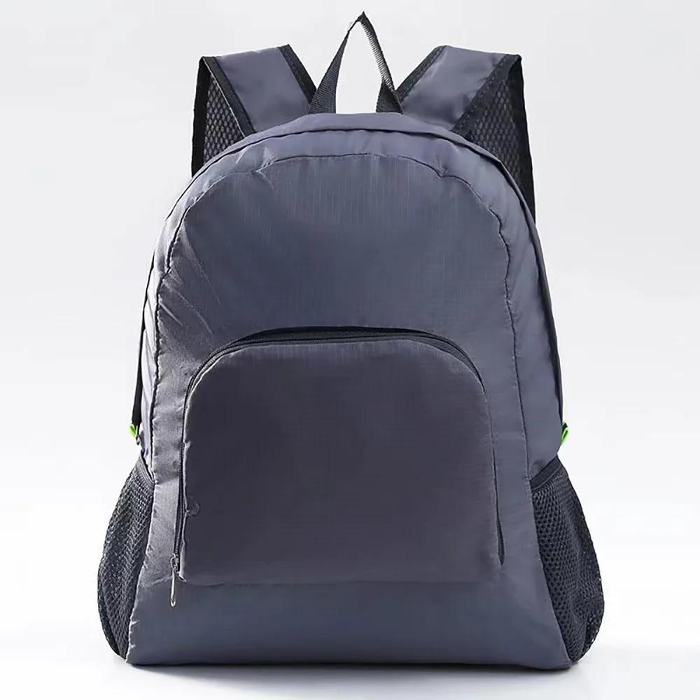 Mochila dobrável leve esportes de viagem caminhadas escalada saco texto impresso portátil ao ar livre pacote para mulher - Image 1