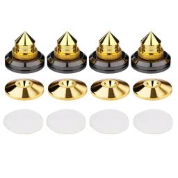 Golden Speaker Spikes com pregos, CD Amplificador De Áudio, Turntable, Suporte De Isolamento, Caixa De Altifalante, Pregos Cone, 4 conjuntos - Image 2