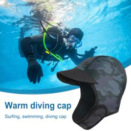 Neoprene Diving Head Cover para homens e mulheres, quente, à prova de frio, mergulho, natação, exterior, surf, vadear, inverno, 2mm - Image 5