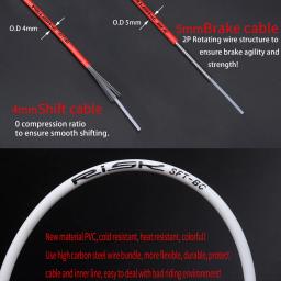 Risco bicicleta shift engrenagem desviador kits de freio fio tubo linha mangueira cabo básico habitação grupo para mtb bicicleta estrada ciclismo peças - Image 6