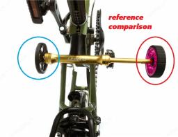 Suporte traseiro de bicicleta dobrável easy, barra de extensão da roda fácil, rolamento reforçado, haste telescopic - Image 2