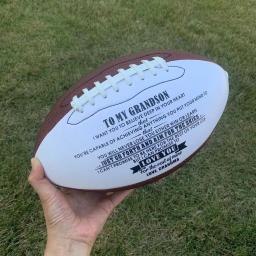 Máquina de couro PU costurado futebol americano, bola padrão para adultos jogo, formação bola oliva, tamanho Rugby 9 - Image 3