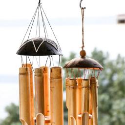 Natural Handmade Bamboo Tube Wind Chime, Wind Bell para exterior, interior, jardim, decoração da árvore do pátio, ornamentos - Image 3