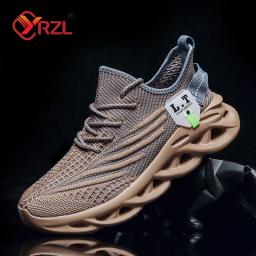 YRZL-Tênis de Malha Respirável Leve Masculina, Sapatos Esportivos Confortáveis, Tênis de Corrida, Ao Ar Livre, Tamanho Grande, Aumentar, Unissex - Image 3