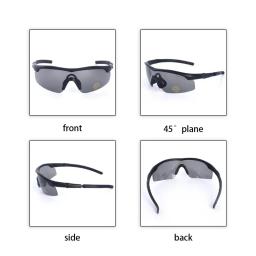 Óculos táticos polarizados para escalada e tiro, Windproof, Dustproof, seguro, óculos de proteção, esporte ao ar livre, CS, Airsoft, 3 Lens - Image 3