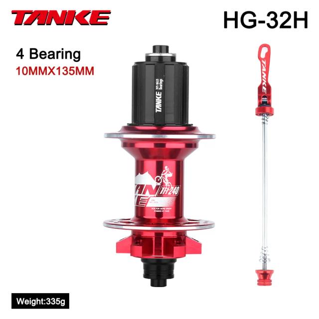 TANKE TH240 Cubo de Bicicleta MTB 120 Cliques 6 Rolamentos 32/36 Furos Freio a Disco 7-12 Velocidades