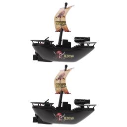 Navio pirata elétrico para crianças, brinquedos de banho do bebê, barco de piscina, veleiro, flutuador, natação infantil brinquedos educativos, 2 pcs - Image 6