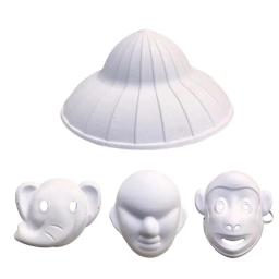 Máscara DIY para artesanato arte Máscara papel pintável Máscara branco Máscara cosplay papel - Image 3