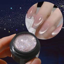 Gel de esmalte ímã para olhos de cristal Cat, laca de gel embebido UV, verniz magnético para manicure, brilho brilhante, 9D, 1Jar, 5ml - Image 2