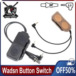 Wadsn tático peq 15 interruptor de luz laser botão duplo m300 m600 lanterna airsoft armas peças caber 20mm picatinny ferroviário - Image 1