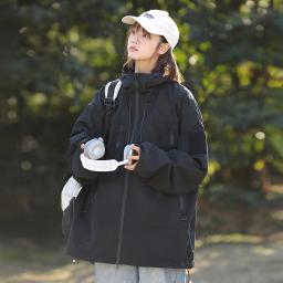 Jaqueta impermeável com capuz para mulheres, casaco Trekking ao ar livre, corta-vento de montanha, impermeável para escalada, caminhadas, outono, 2024 - Image 3