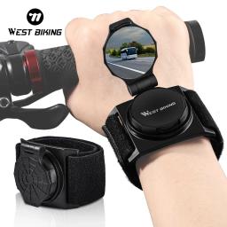 West Biking-Ciclismo Espelhos Retrovisores, 360 Graus de Rotação HD Convexo Espelho De Pulso, Segurança Bicicleta Espelho Retrovisor, Acessórios de Bicicleta - Image 1